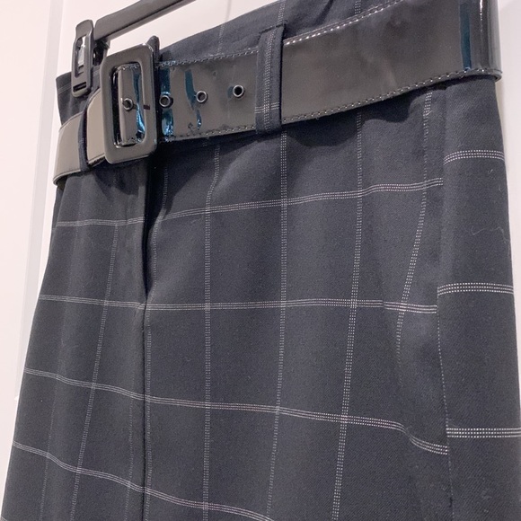 Love Tease Belted Checkered Pencil Skirt Sz 7 - Picture 6 of 14